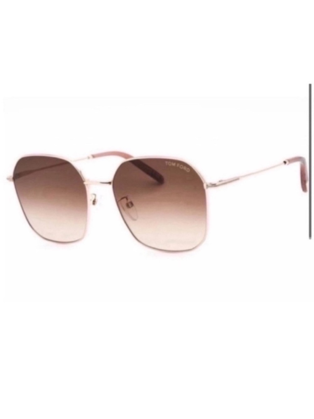 Tom Ford Women's Pink Frame Sunglasses with Brown Gradient Lenses